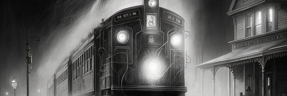 Illustration of the ghost train of Essex, CT